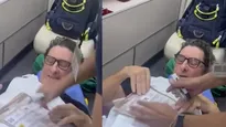 La fractura en la pelvis no le impidió a este hombre ir a votar este 2 de junio.