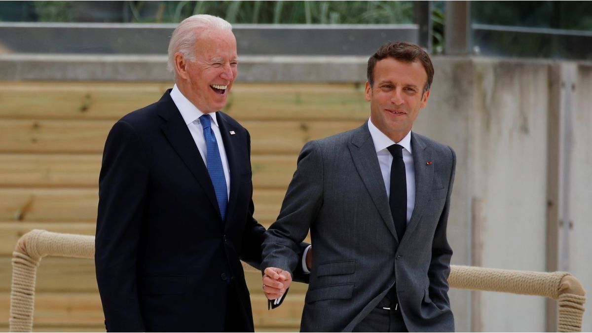 Joe Biden and Emmanuel Macron reached agreement on the use of frozen Russian assets for Ukraine