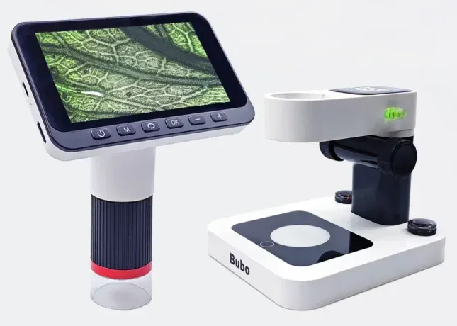 El nuevo microscopio ofrece una doble modalidad: de escritorio o portátil. El nuevo microscopio ofrece una doble modalidad: de escritorio o portátil.