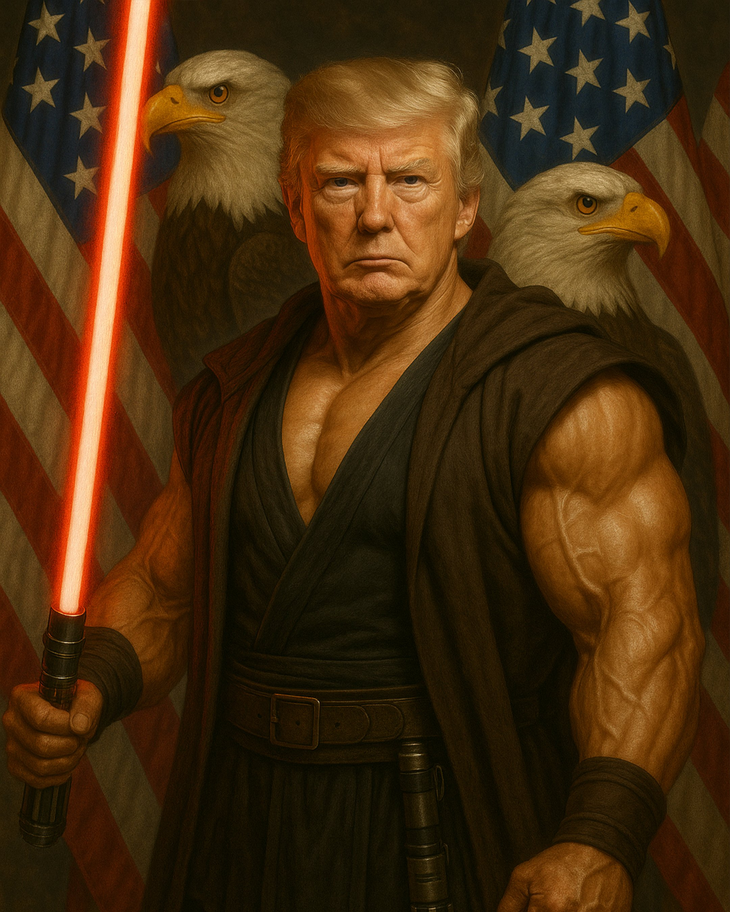 La imagen compartida por Trump en el Día de Star Wars en 2025.