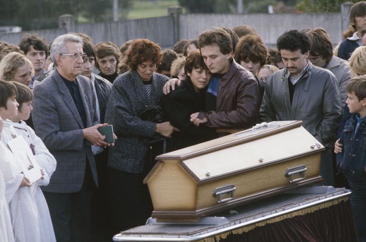 Image of the wake of Grégory, the 4-year-old boy murdered in France. Image of the wake of Grégory, the 4-year-old boy murdered in France.