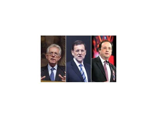 Los Gobiernos de Mario Monti, Mariano Rajoy y François Hollande piden la actuación de la UE.
