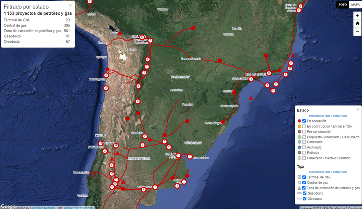 Mapa de la integración energética (petróleo y gas) de América Latina. Los gasoductos y oleoductos construidos revelan que todavía hay mucho por hacer para llegar con el gas de Vaca Muerta a la región. Mapa de la integración energética (petróleo y gas) de América Latina. Los gasoductos y oleoductos construidos revelan que todavía hay mucho por hacer para llegar con el gas de Vaca Muerta a la región.