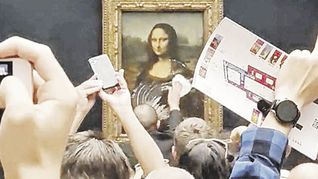 Tortazo. La Gioconda sufrió seis ataques en poco más de un siglo, empezando con su robo en 1911.