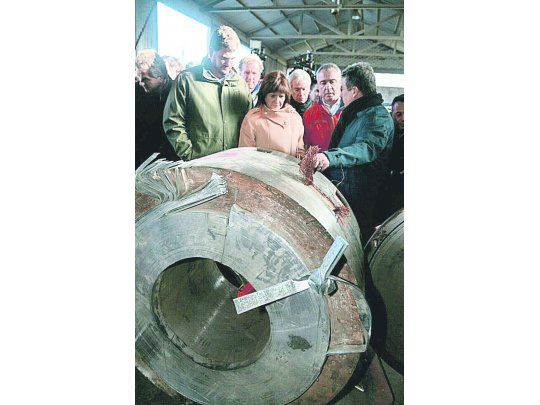 Bobinas. Fueron ocho y de acero las utilizadas para camuflar los 1984 panes de cocaína que la organización narco preveía colocar en Europa.