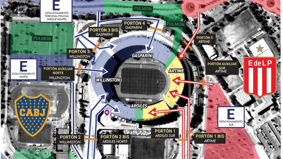 This will be the security operation for the semifinal between Boca and Estudiantes