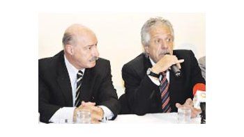 Ciácera y Saiz, durante el acto en Allen.
