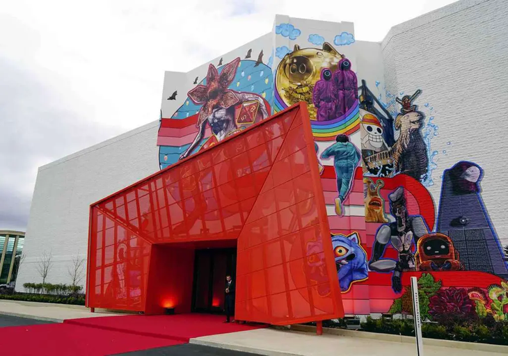 Entrada del parque temático Netflix House, en Philadelphia, Estados Unidos. Entrada del parque temático Netflix House, en Philadelphia, Estados Unidos.