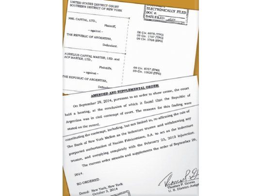 Buitres: Griesa dio el último paso para luego poder aplicar multas