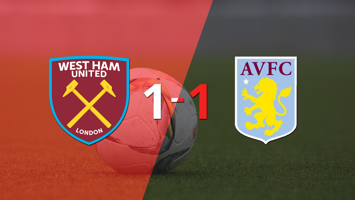 West Ham United and Aston Villa drew 1-1