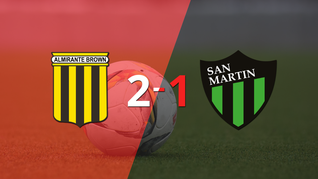 almirante brown consiguio una victoria en casa por 2 a 1 ante san martin (sj)