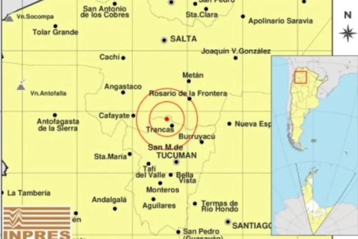 La zona afectada por el sismo de este domingo. La zona afectada por el sismo de este domingo.