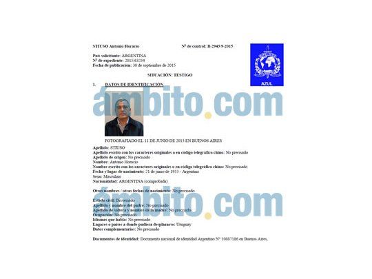Difunden la circular azul de Interpol para localizar a Stiuso