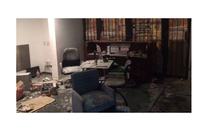 Hubo destrozos en la redacción de Tiempo Argentino