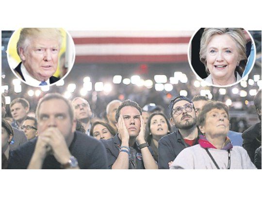 Reñida elección: Trump y Hillary con final abierto. Mercados caían anoche