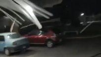 el viento destrozo el techo del hospital de benito juarez por el temporal que azoto al sur de la provincia