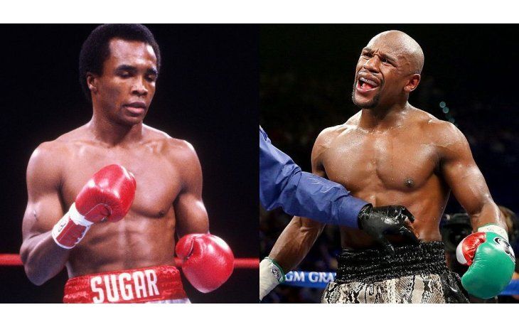 Leonard y Mayweather se cruzaron en la red.