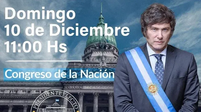 Javier Milei llamó a sus militantes a participar del acto de asunción presidencial.