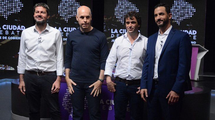Matías Lammens, Horacio Rodríguez Larreta, Gabriel Solano y Matías Tombolini.