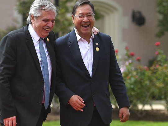 Alberto Fernández junto al boliviano Luis Arce 