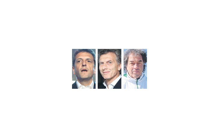 Sergio Massa, Mauricio Macri y Patricio Hernández
