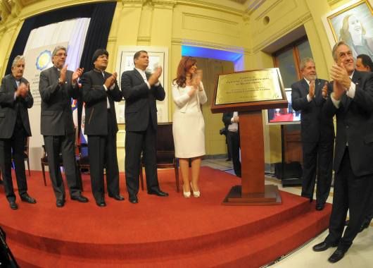 Cristina inauguró junto a presidentes de la región la Galería de Patriotas Latinoamericanos.