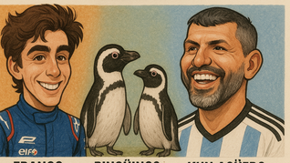 Franco Colapinto y el Kun Agüero fueron reconocidos con el nombramiento de pingüinos de Magallanes.