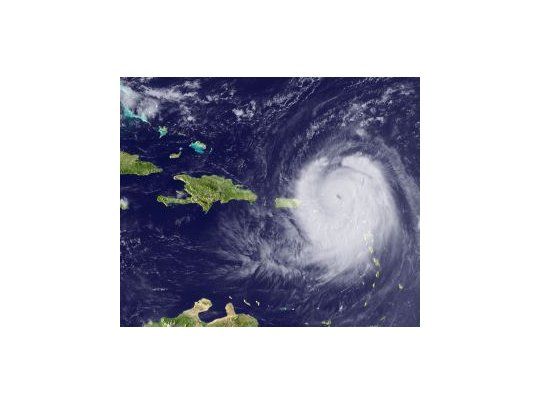 Imagen satelital del Huracán Earl.