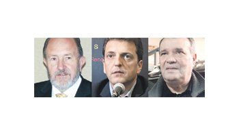 Carlos Verna, Sergio Massa y Herminio Iglesias