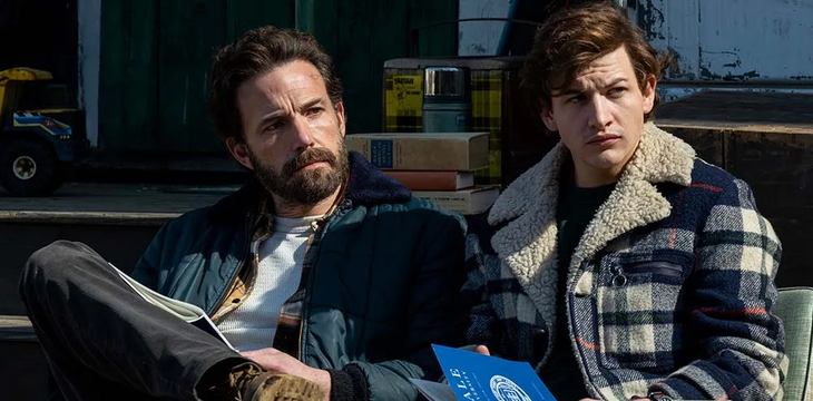 Ben Affleck and Tye Sheridan, stars of the film The Pub of Great Expectations.