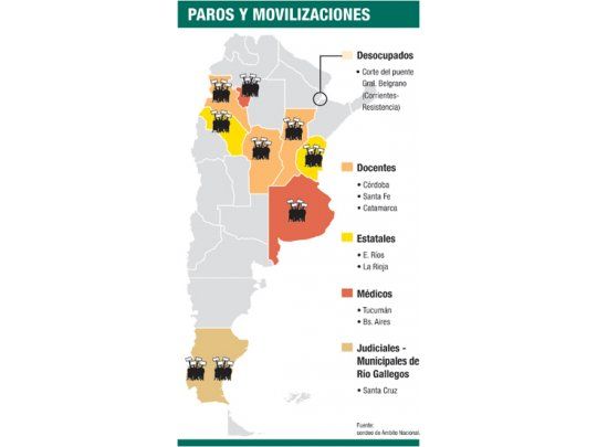 Gremios caotizan interior con reclamos salariales