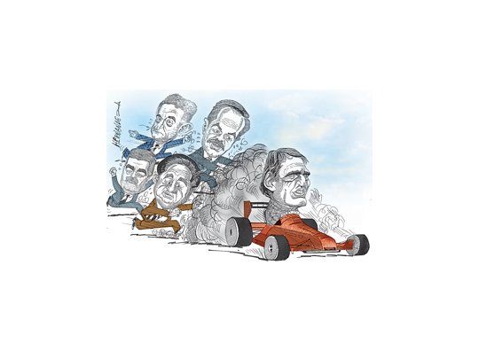 Eduardo Duhalde, Mario Das Neves, Felipe Solá, Alberto Rodríguez Saá y Carlos Reutemann.