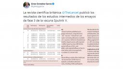 González García compartió los resultados publicados en la revista científica.