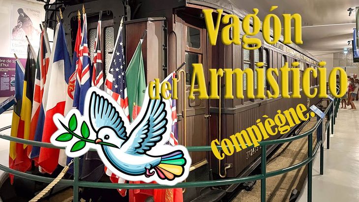 En un vagón de tren en el bosque de Compiègne (noreste de Francia), se firma en 1918 el tratado que pone fin a la Primera Guerra Mundial.