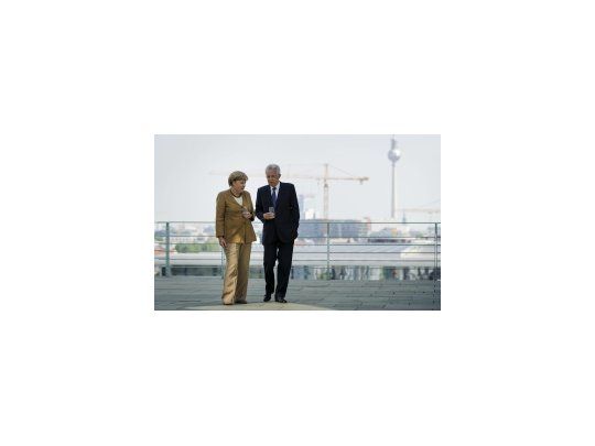 Angela Merkel y Mario Monti durante su reunión en Berlín.