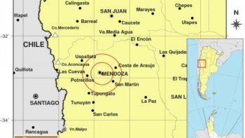 mendoza: se registro un sismo de 3.9 grados sin danos ni heridos