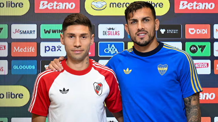 Gonzalo Montiel y Leandro Paredes, juntos antes del superclásico.
