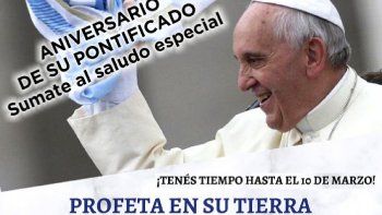 lanzan colecta de saludos para el papa francisco a 8 anos del inicio de su pontificado