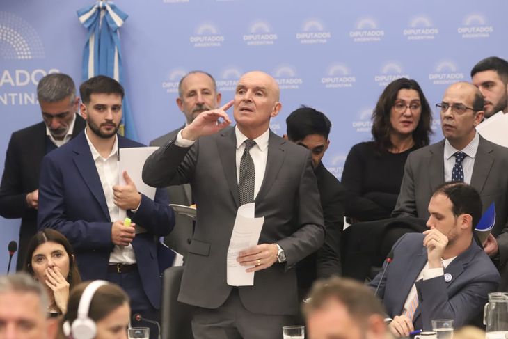 José Luis Espert en el debate en comisiones por la ley Bases. José Luis Espert en el debate en comisiones por la ley Bases.