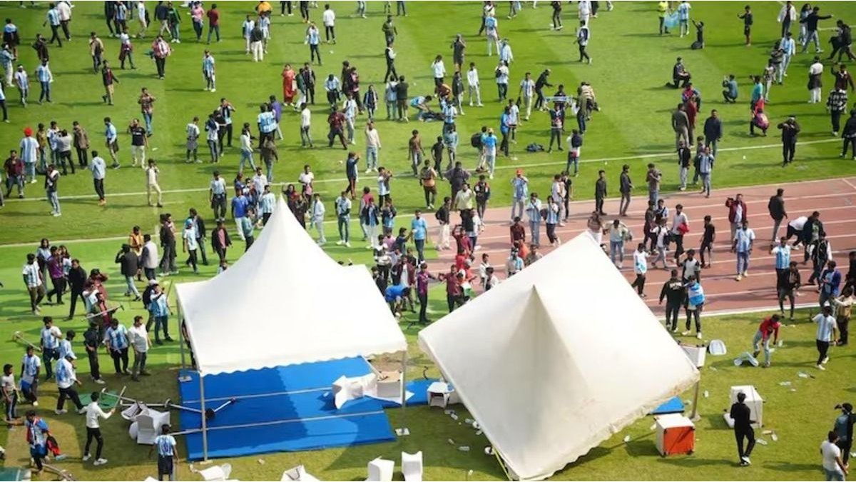 Lionel Messi en la India: caos, reclamos y una visita de pocos minutos Lionel Messi en la India: caos, reclamos y una visita de pocos minutos