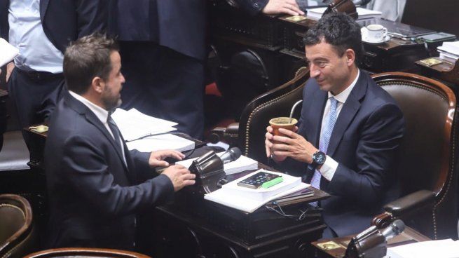 Martín Tetaz y Rodrigo de Loredo, dos de los diputados firmantes.