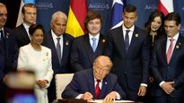 Milei dijo presente en la cumbre Escudo de las Américas.