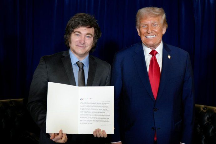Javier Milei recibió respaldo financiero de Donald Trump. 