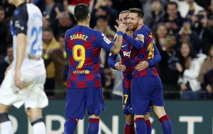 Suárez, Griezmann y Messi, un trío letal para Barcelona.