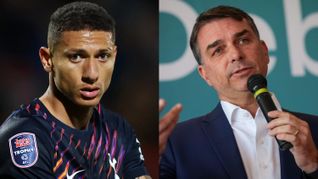 Richarlison cruzó a Flávio Bolsonaro.