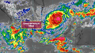 Milton se potenció a huracán categoría 1 en el Golfo de México.