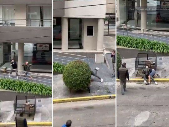 La secuencia fue grabada por un vecino (@Kiwi_1996) y lo subió a Twitter.