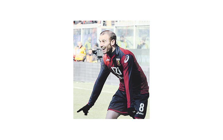 Rodrigo Palacio y su festejo simiesco. El delantero está pasando por un gran momento y marcó su 13° gol en la temporada y está a tres de «Totó» Di Natale, del Udinese.