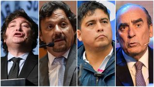 Javier Milei, Gustavo Sáenz, Claudio Vidal y Guillermo Francos.&nbsp;