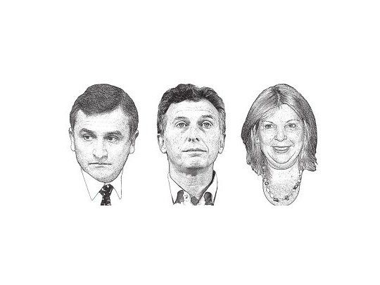 Gerardo Morales, Mauricio Macri y Elisa Carrió
